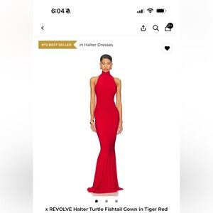 ISO REVOLVE Red Halter Maxi Dress